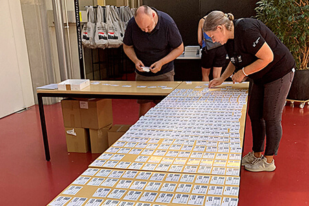 Final preparations at the conference desk, 21.08.2023